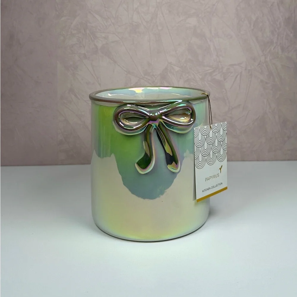 Papyrus Iridescent Ceramic Utensil Holder